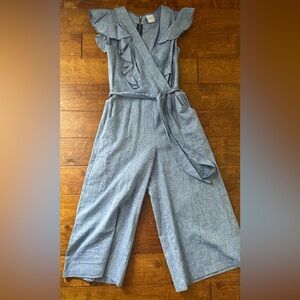 Denim Wide Leg Jumpsuit